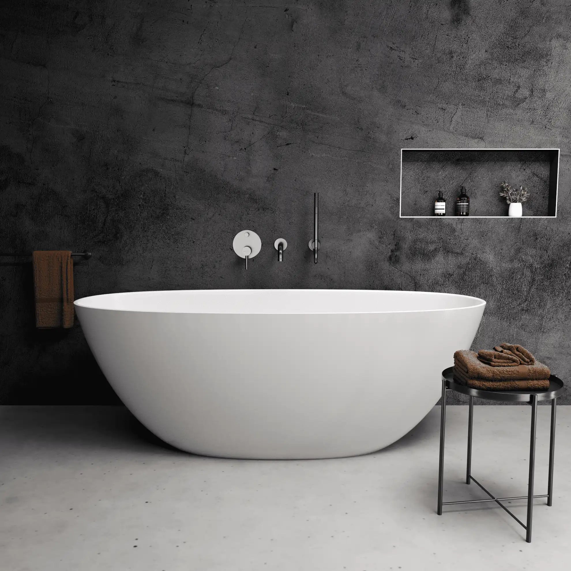 Matteo Oval 1600 Freestanding Bath (1600 x 705)