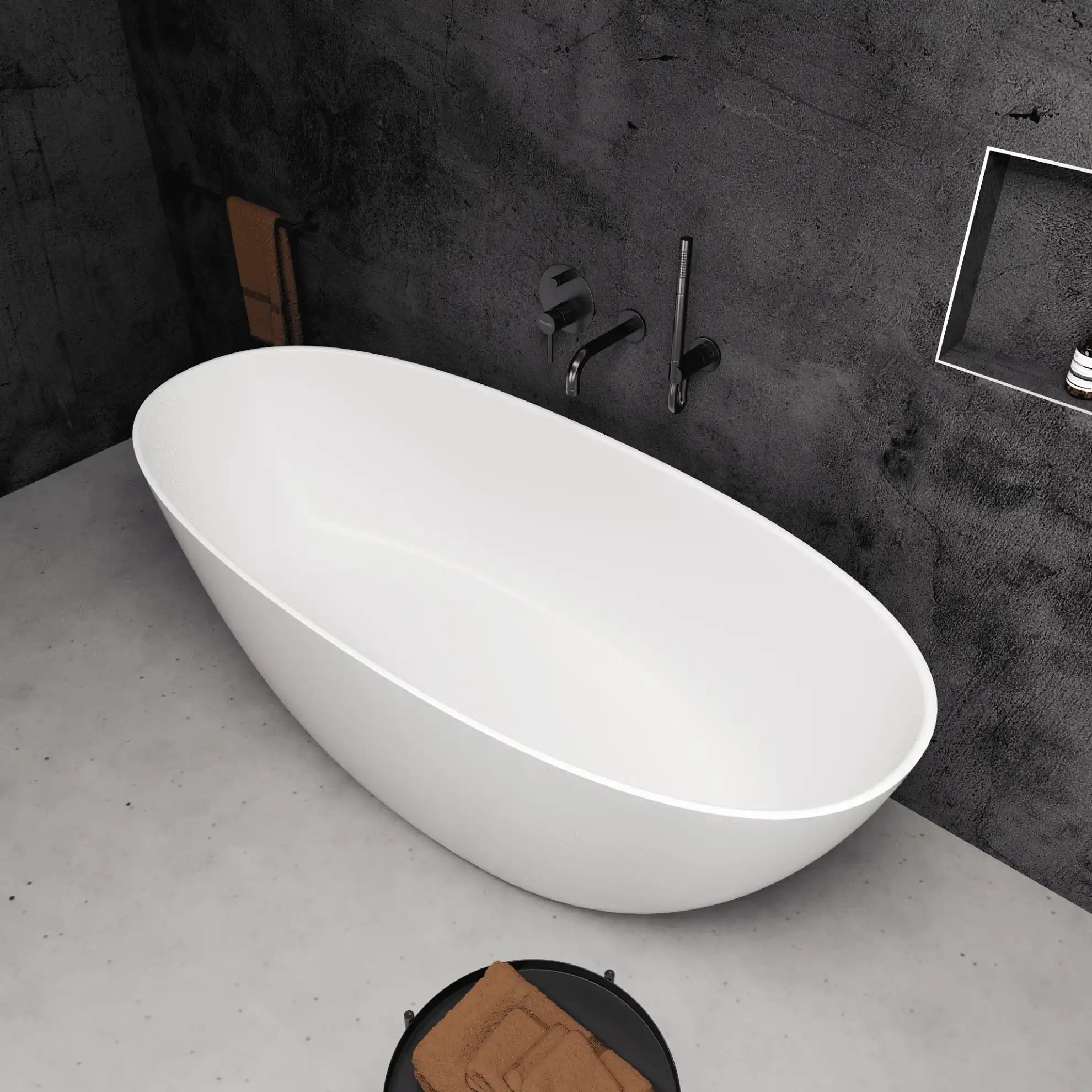 Matteo Oval 1600 Freestanding Bath (1600 x 705)
