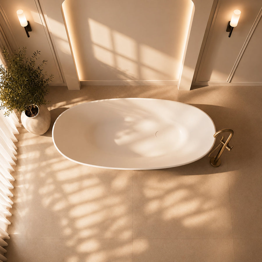 Matteo Oval 1600 Freestanding Bath (1600 x 705)