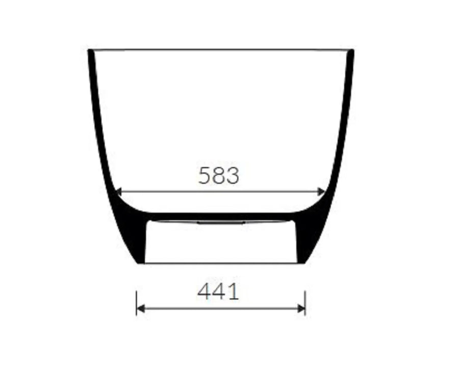 Matteo Oval 1600 Freestanding Bath (1600 x 705)