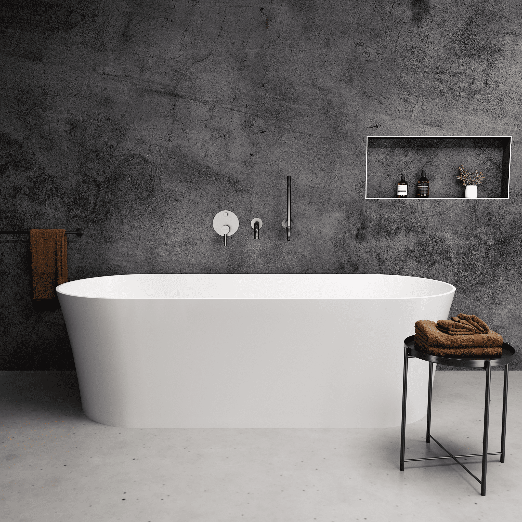 Pedro Stone Freestanding Bath (1690 x 685)
