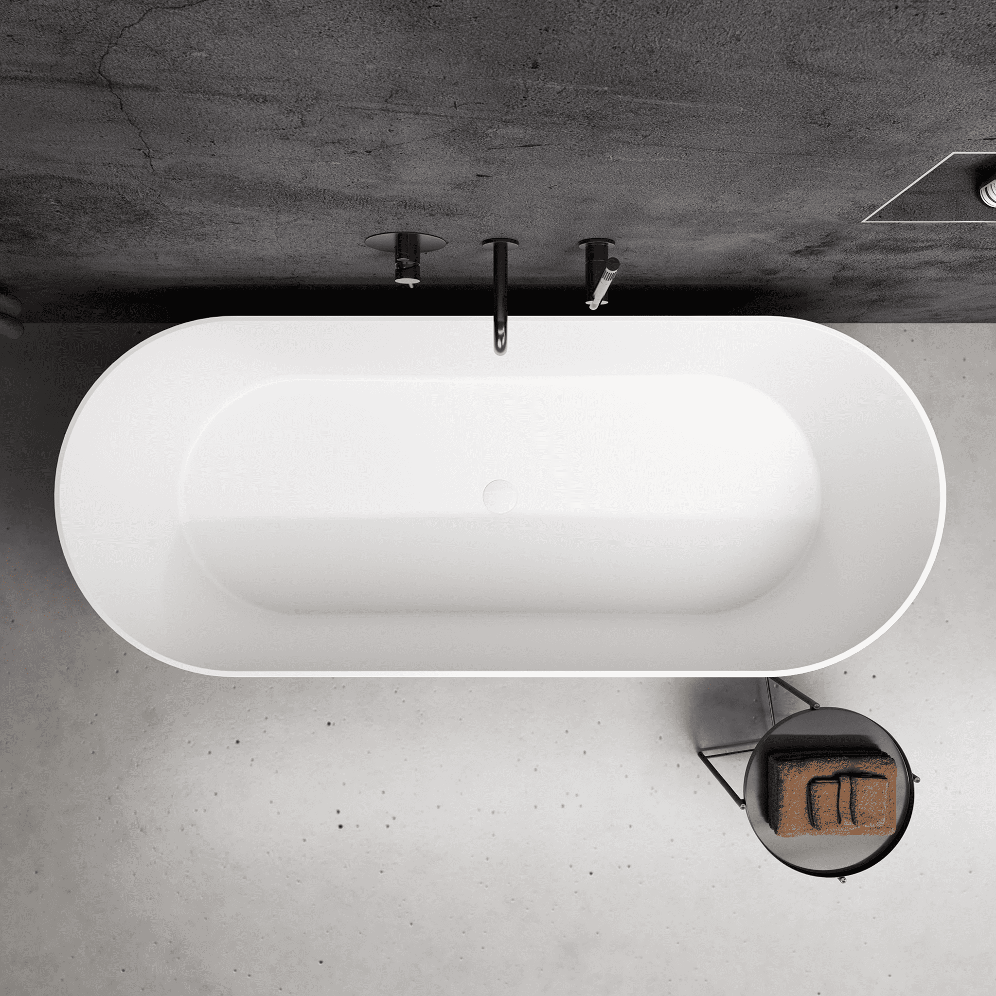 Pedro Stone Freestanding Bath (1690 x 685)