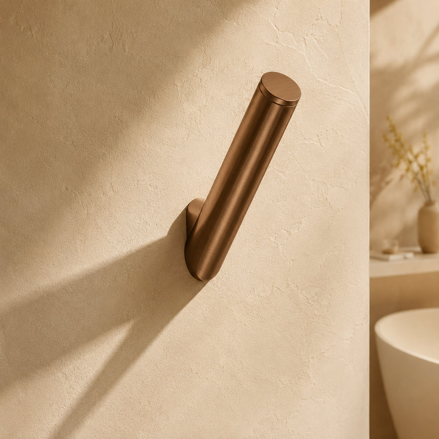 Lia Wall Mounted Robe & Towel Hook - Brushed Bronze
