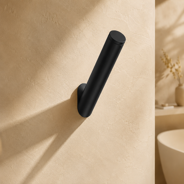 Lia Wall Mounted Robe & Towel Hook - Black