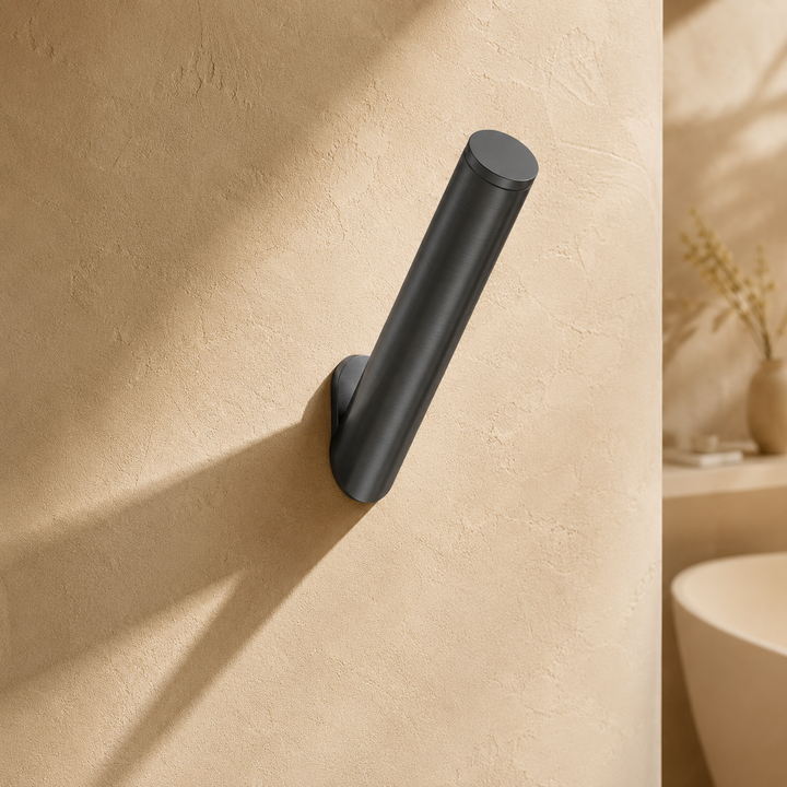 Lia Wall Mounted Robe & Towel Hook - Titanium