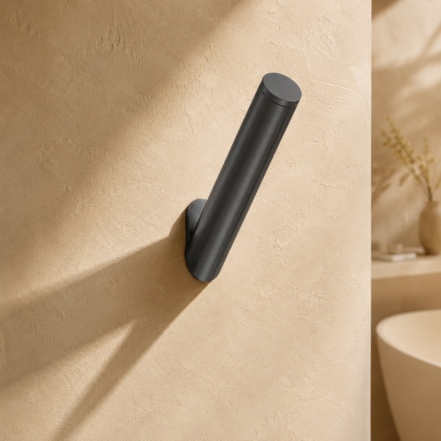 Lia Wall Mounted Robe & Towel Hook - Titanium