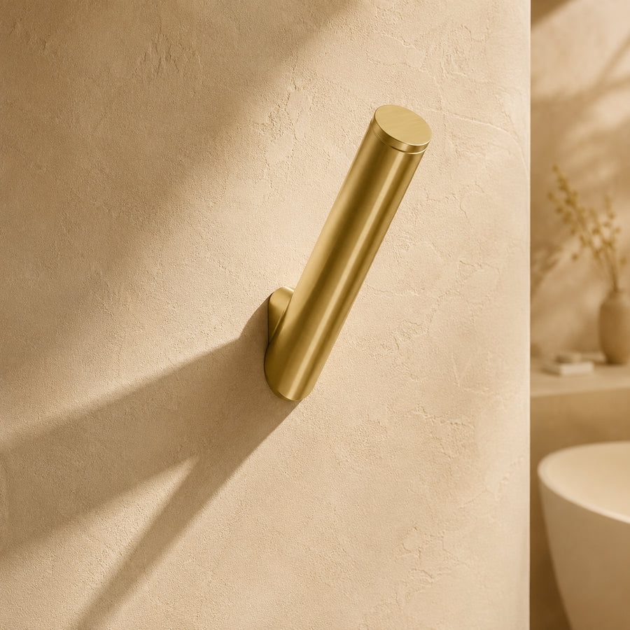 Lia Wall Mounted Robe & Towel Hook - Brushed Gold