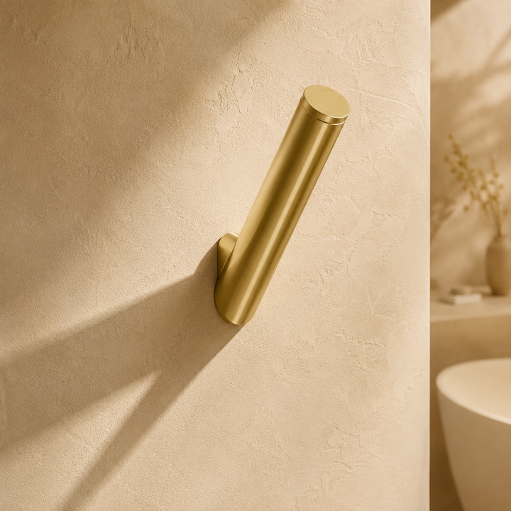 Lia Wall Mounted Robe & Towel Hook - Brushed Gold