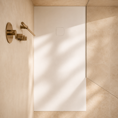 Meseta White Stone Resin Shower Tray 1400 x 700