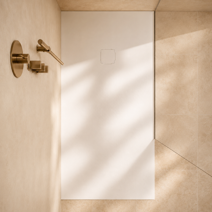 Meseta White Stone Resin Shower Tray 1200 x 800
