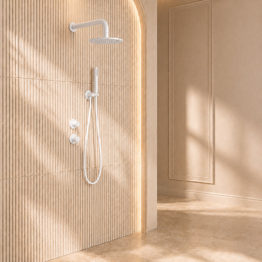 Lia Luxor Concealed Shower Set with Shower Mixer - White
