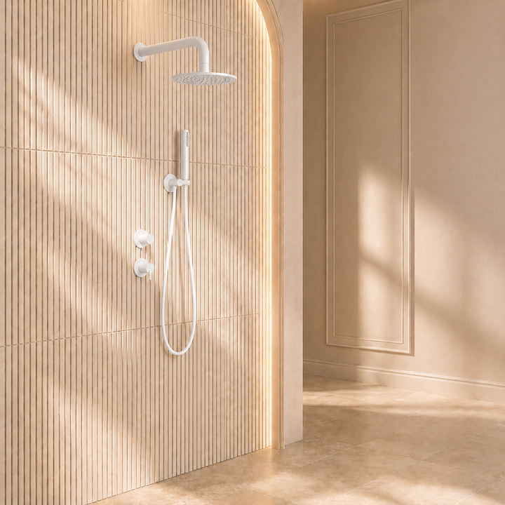 Lia Luxor Concealed Shower Set with Shower Mixer - White