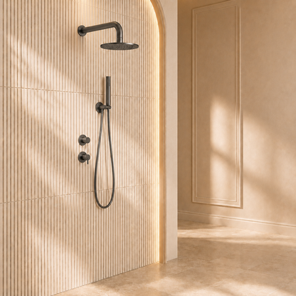 Lia Luxor Concealed Shower Set with Shower Mixer - Titanium