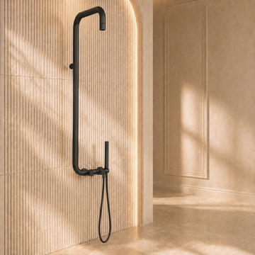 Lia Elegante Shower Column with Shower Mixer - Black