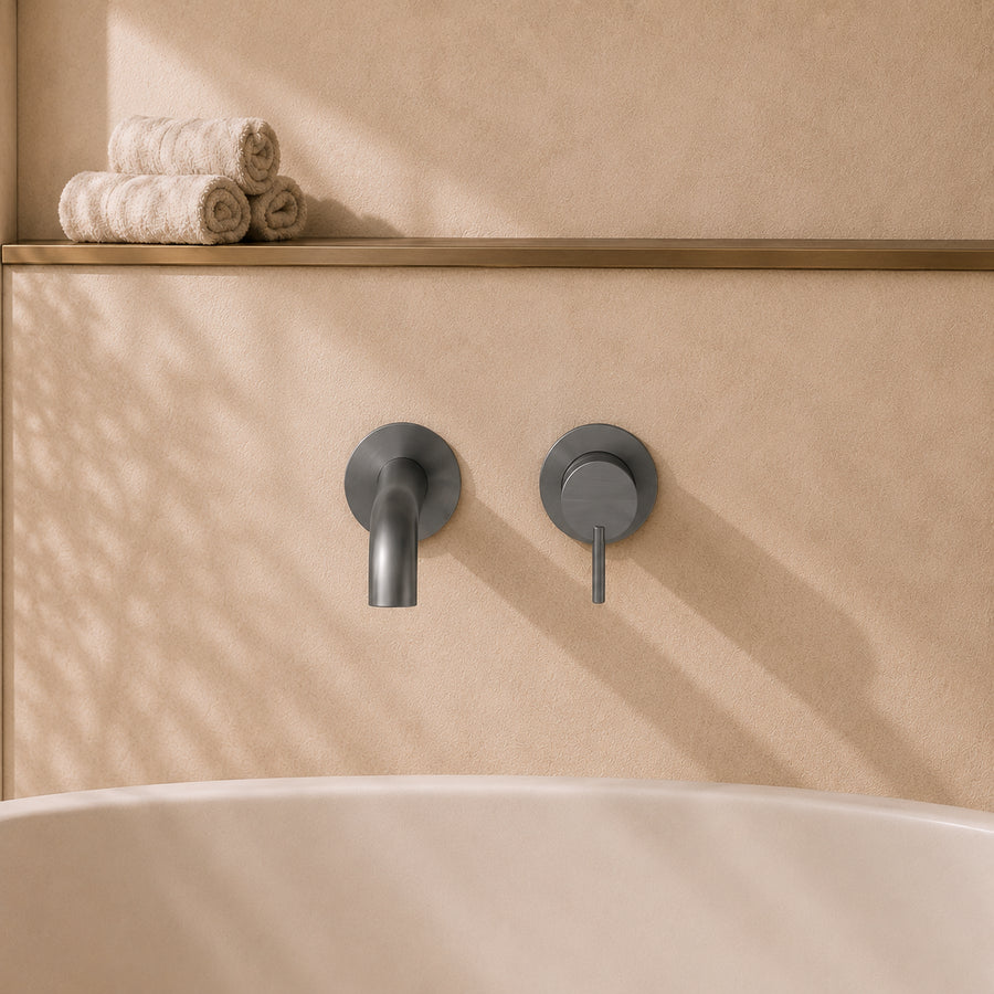 Lia Wall Mounted Bath Filler- Titanium