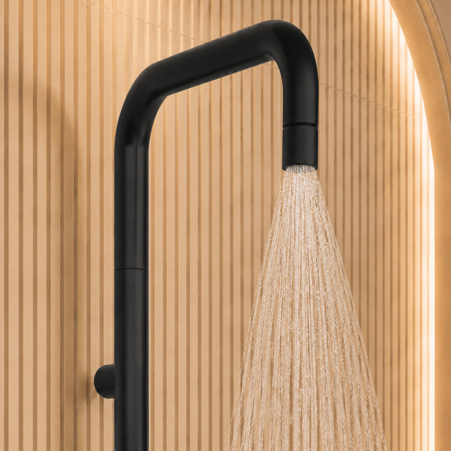 Lia Elegante Shower Column with Shower Mixer - Black