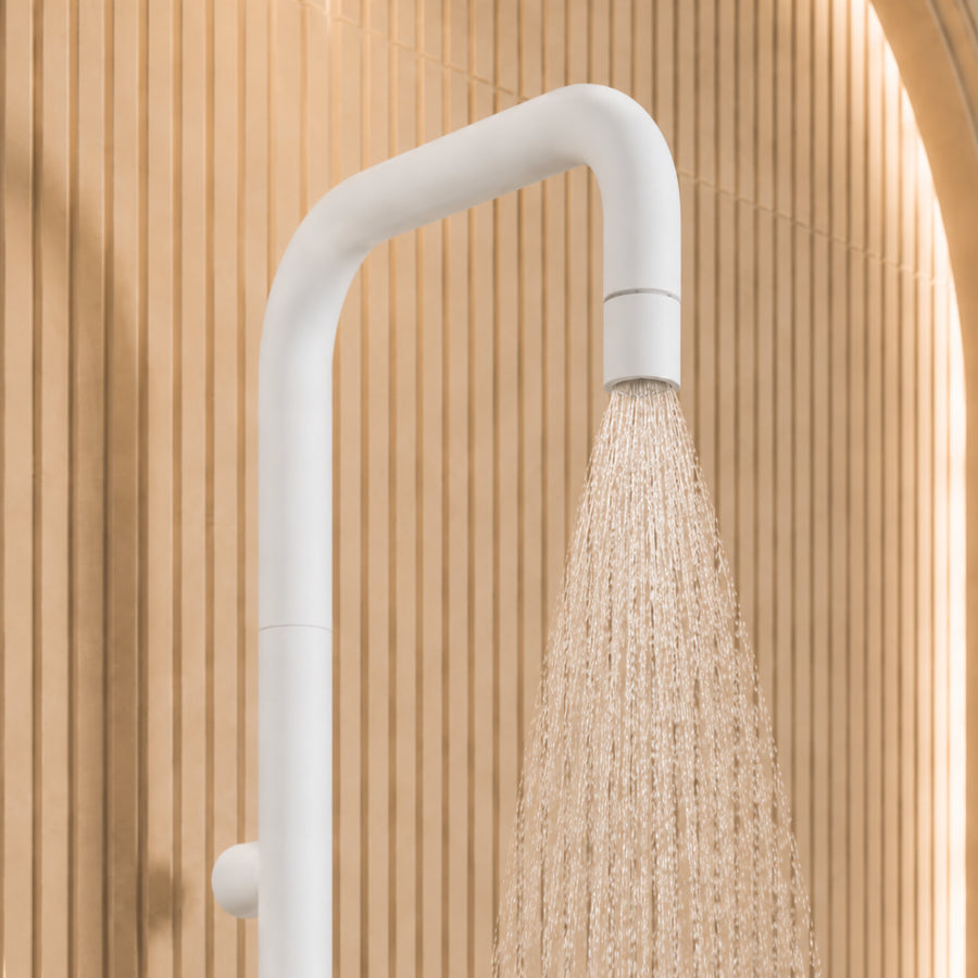 Lia Elegante Shower Column with Shower Mixer - White