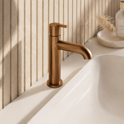 Lia Top Mount Basin Mixer - Brushed Bronze