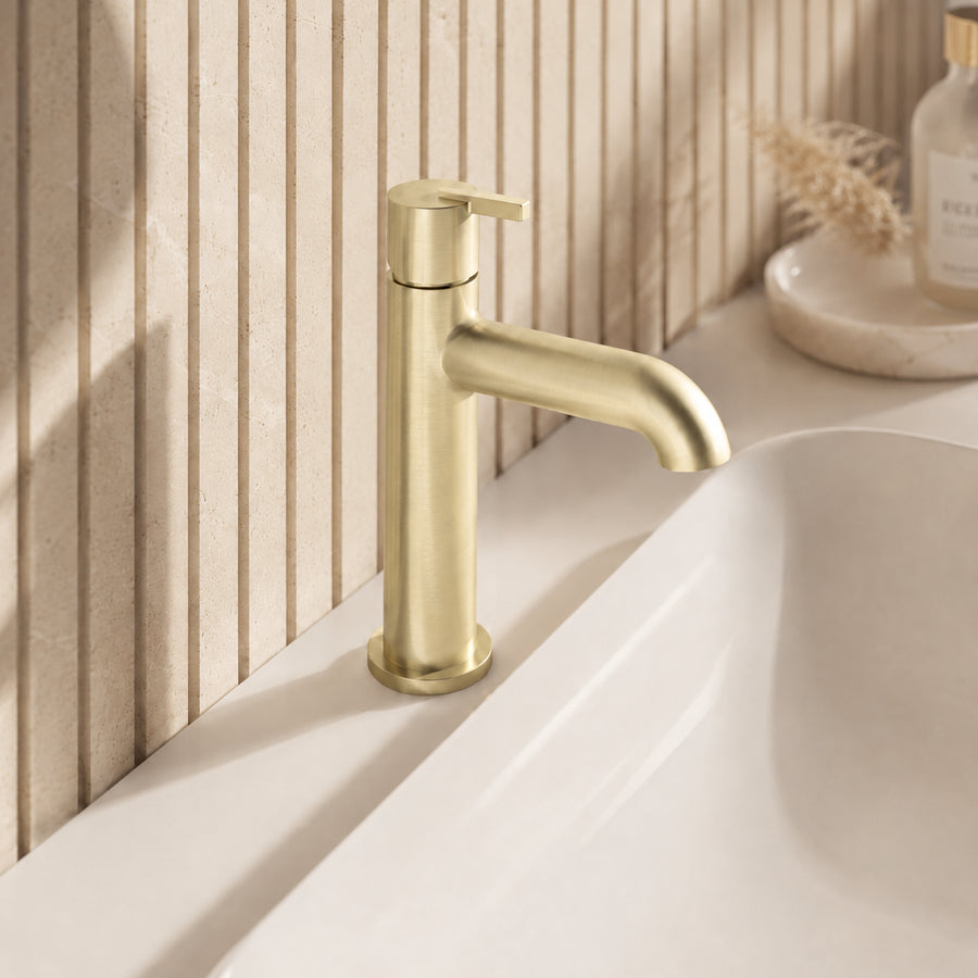 Lia Top Mount Basin Mixer - Brushed Gold
