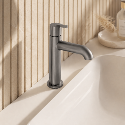 Lia Top Mount Basin Mixer - Titanium