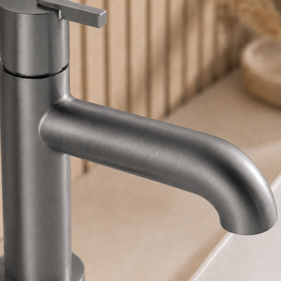 Lia Top Mount Basin Mixer - Titanium