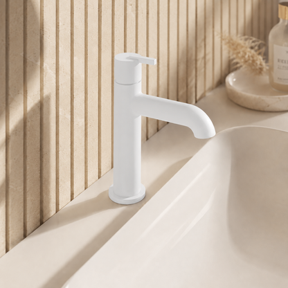 Lia Top Mount Basin Mixer - White