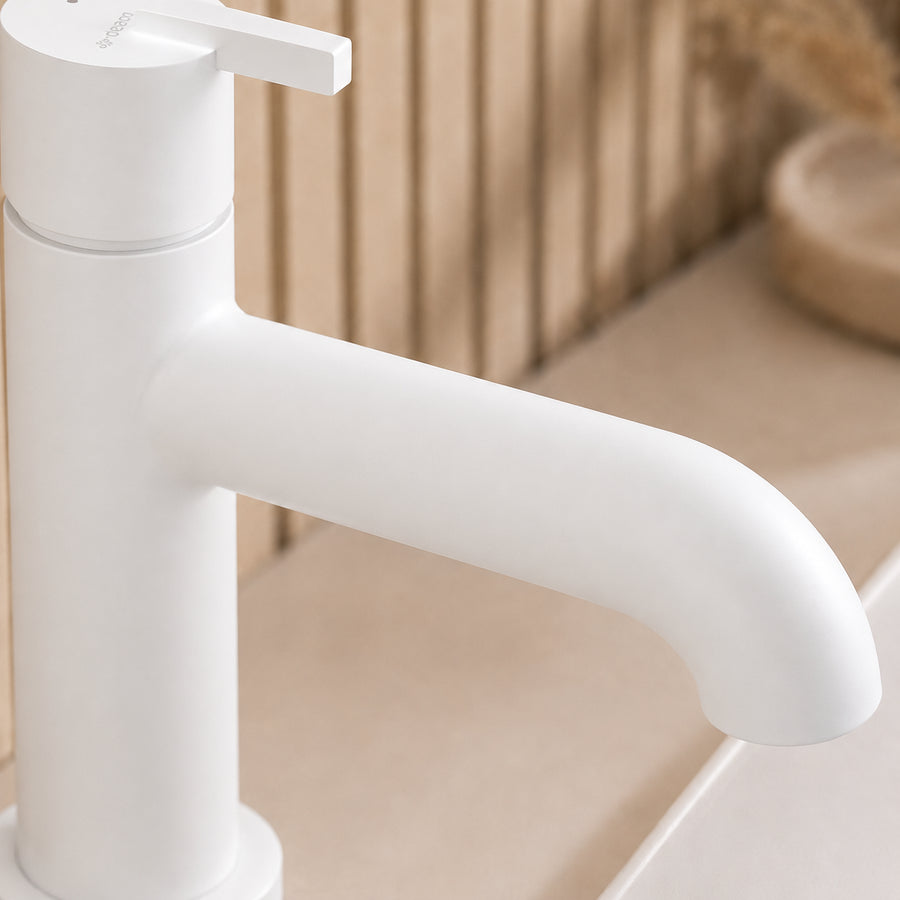 Lia Top Mount Basin Mixer - White