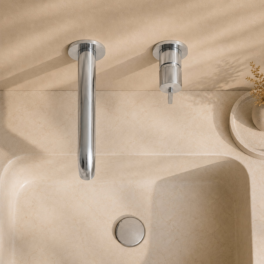 Lia Wall Mounted Basin Mixer - Chrome