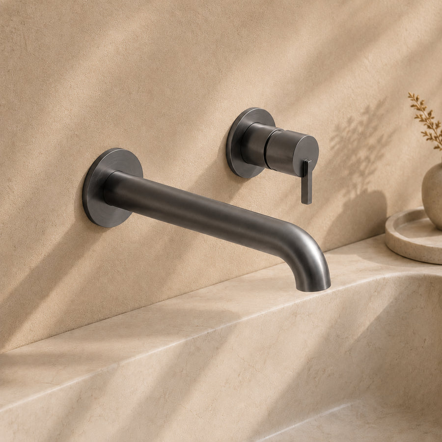 Lia Wall Mounted Basin Mixer - Titanium