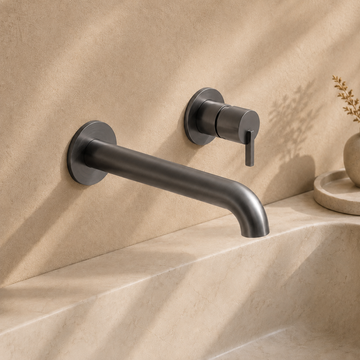 Lia Wall Mounted Basin Mixer - Titanium