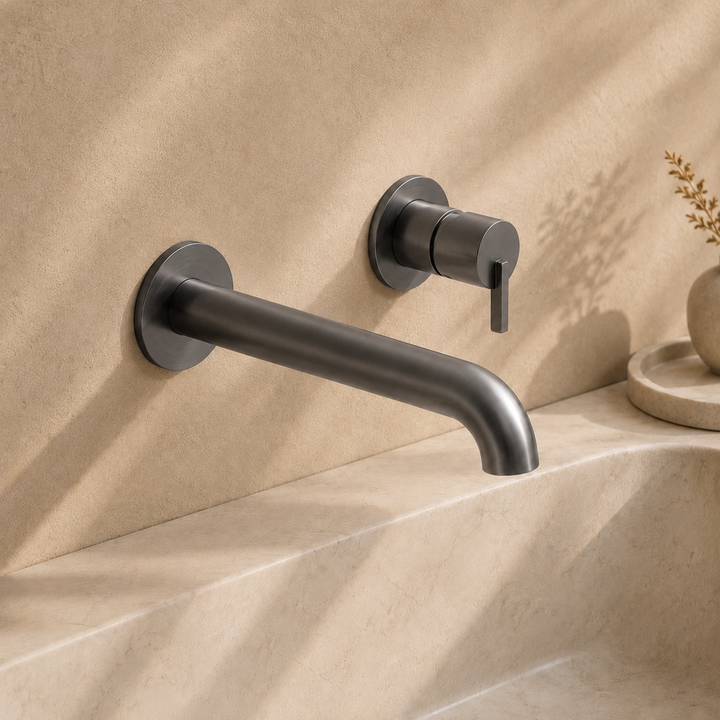 Lia Wall Mounted Basin Mixer - Titanium