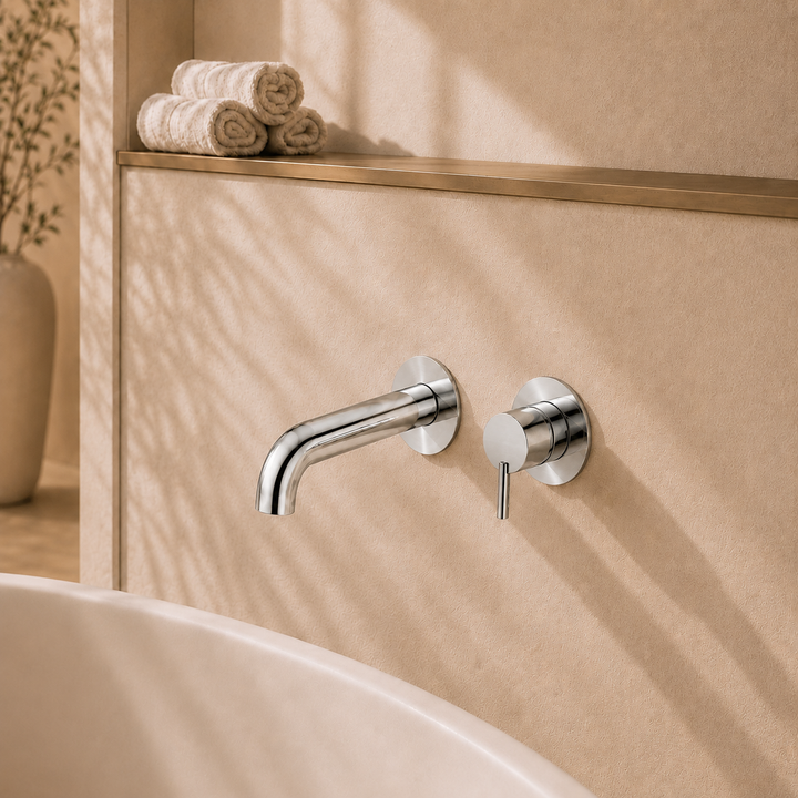 Lia Wall Mounted Bath Filler- Chrome