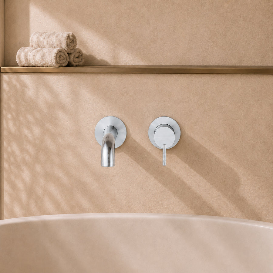 Lia Wall Mounted Bath Filler- Chrome