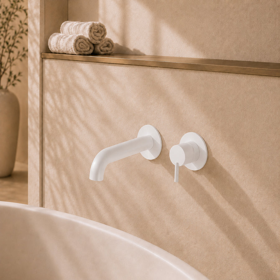Lia Wall Mounted Bath Filler- White
