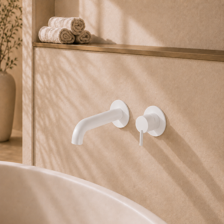 Lia Wall Mounted Bath Filler- White