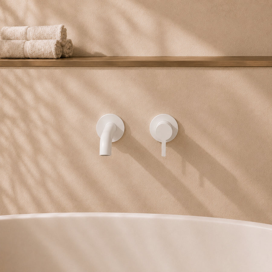Lia Wall Mounted Bath Filler- White