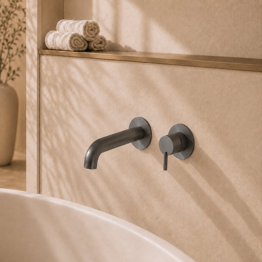 Lia Wall Mounted Bath Filler- Titanium