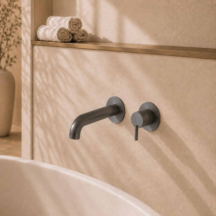 Lia Wall Mounted Bath Filler- Titanium