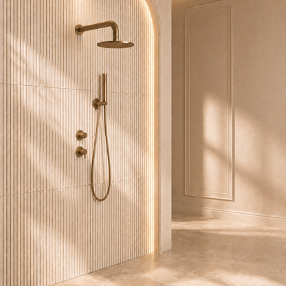 Lia Luxor Concealed Shower Set with Shower Mixer - Brushed Bronze