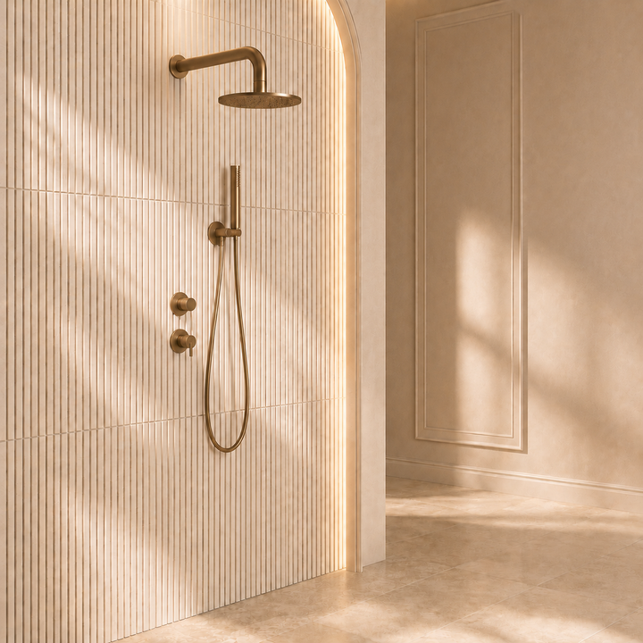 Lia Luxor Concealed Shower Set with Shower Mixer - Brushed Bronze