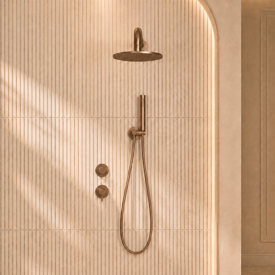 Lia Luxor Concealed Shower Set with Shower Mixer - Brushed Bronze