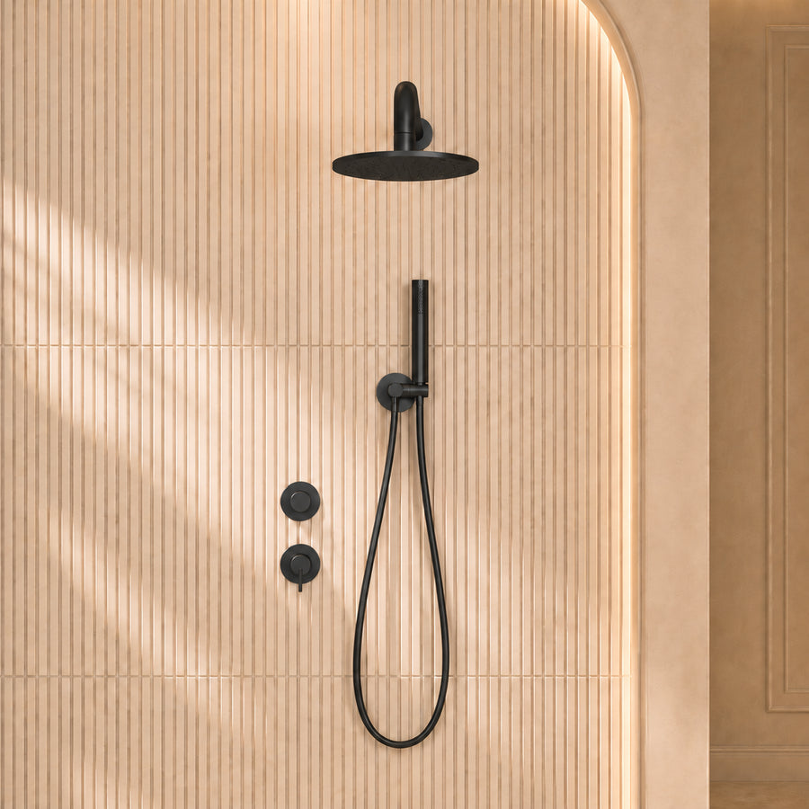 Lia Luxor Concealed Shower Set with Shower Mixer - Black