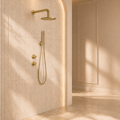 Lia Luxor Concealed Shower Set with Shower Mixer - Brushed Gold