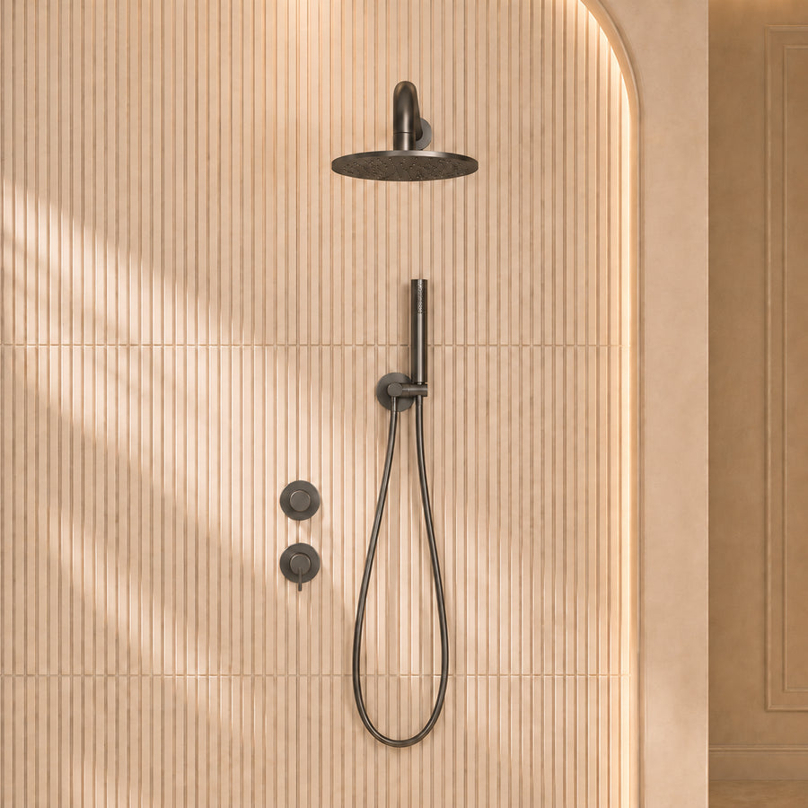 Lia Luxor Concealed Shower Set with Shower Mixer - Titanium