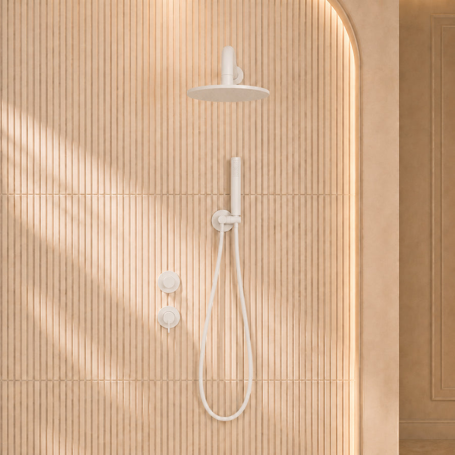 Lia Luxor Concealed Shower Set with Shower Mixer - White