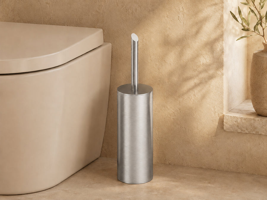 Lia Freestanding Toilet Brush - Brushed Steel