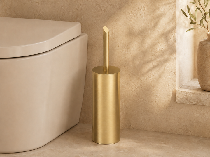 Lia Freestanding Toilet Brush - Brushed Gold