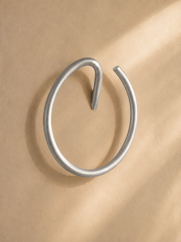 Lia Towel Ring - Brushed Steel