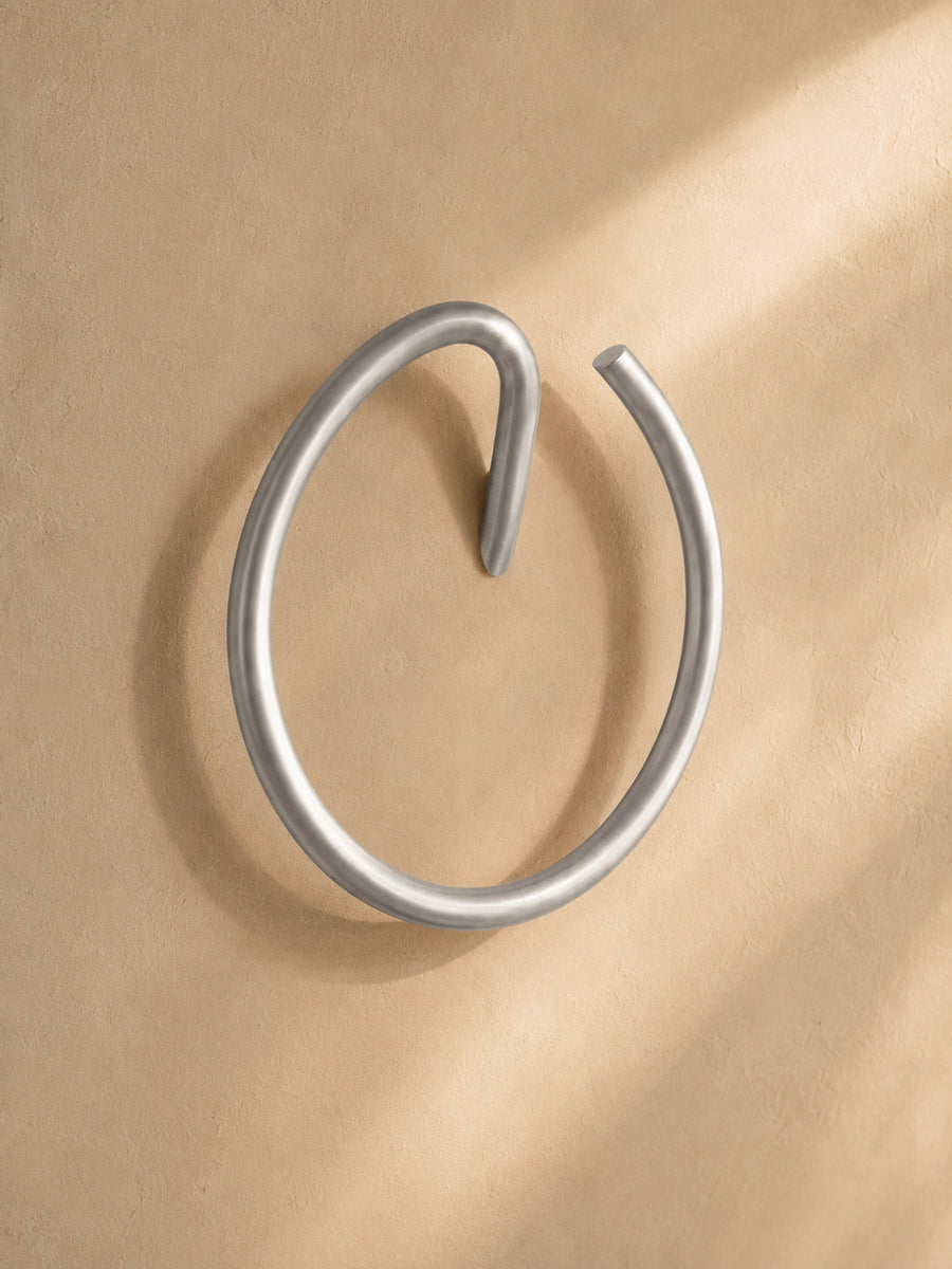 Lia Towel Ring - Brushed Steel