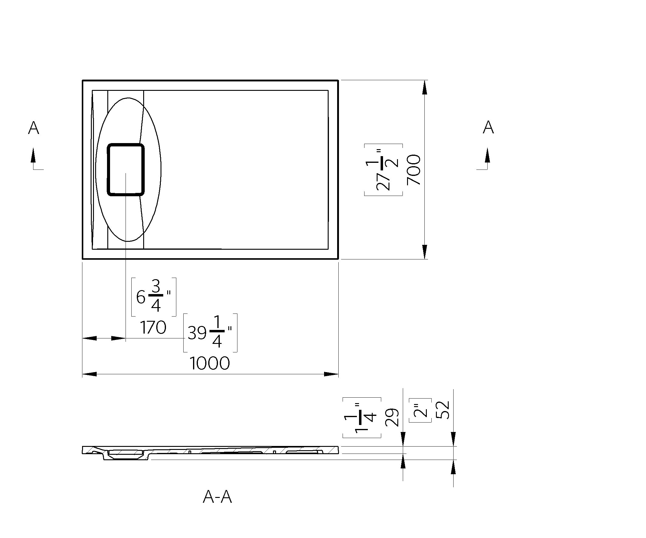 Meseta White Stone Resin Shower Tray 1200 x 700